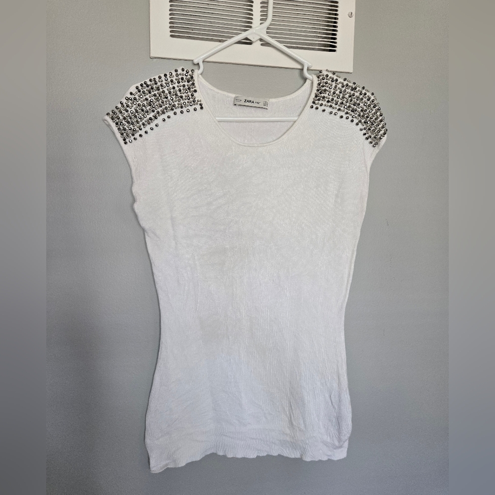 Zara Knit Top Beaded